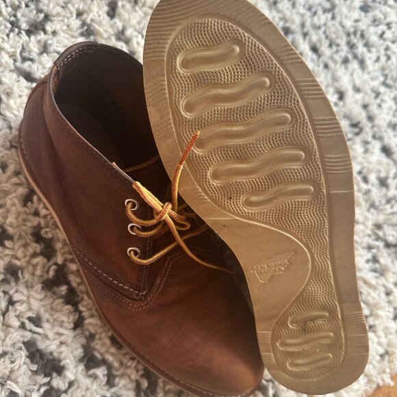 Red Wing Shoes - Men's Desert Ankle Boots - Lace Up, Leather Oro Brown (Size 10) - Picture 7 of 11